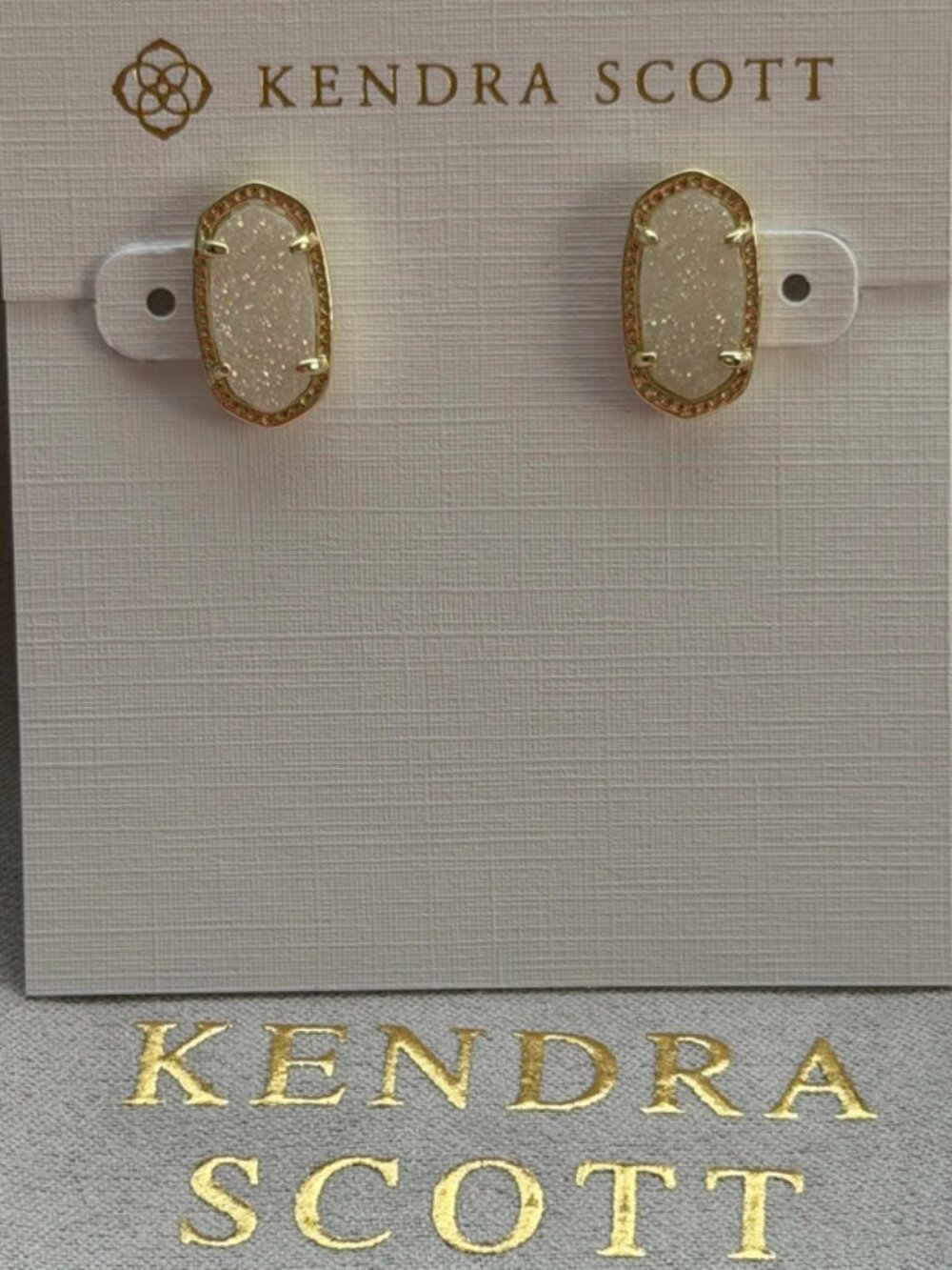 Kendra Scott White Crystal Cluster Earrings